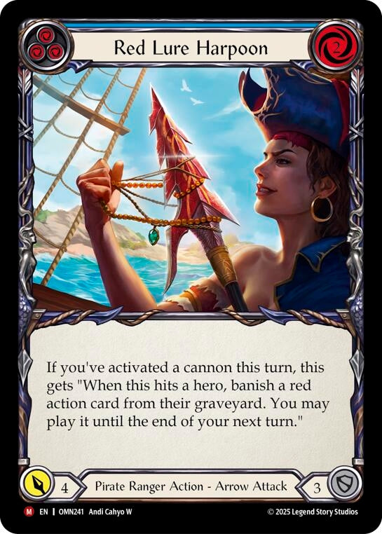 Image for Red Lure Harpoon (Blue) (OMN241) (Omens of the Third Age) - Flesh and Blood TCG