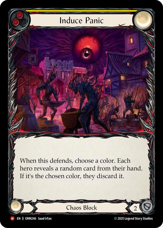 Image for Induce Panic (Yellow) (OMN246) (Omens of the Third Age) - Flesh and Blood TCG