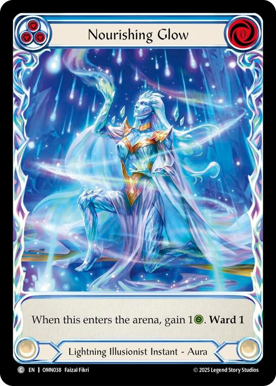 Image for Nourishing Glow (Blue) (Extended Art) (OMN038) (Omens of the Third Age) - Flesh and Blood TCG