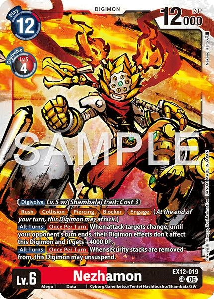 Image for Nezhamon (EX12-019 SR) (Digital World Shambala) (EX-12) - Digimon Card Game