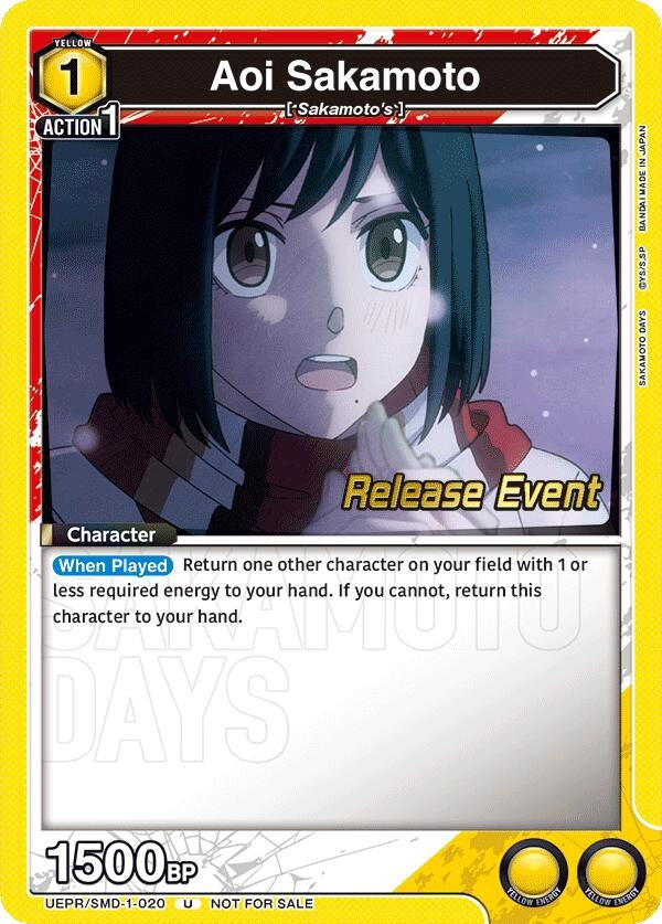 Image for Aoi Sakamoto (020) (Release Event) (UE19BT/SMD-1-020) (UE19BT: SAKAMOTO DAYS Release Event Cards) - Union Arena