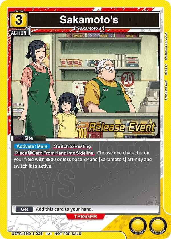 Image for Sakamoto's (Release Event) (UE19BT/SMD-1-035) (UE19BT: SAKAMOTO DAYS Release Event Cards) - Union Arena