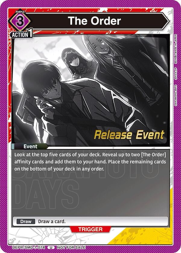 Image for The Order (Release Event) (UE19BT/SMD-1-074) (UE19BT: SAKAMOTO DAYS Release Event Cards) - Union Arena