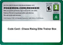 Image for Code Card - Chaos Rising Elite Trainer Box (ME04: Chaos Rising) - Pokemon