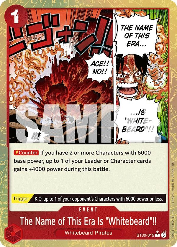 Image for The Name of This Era Is "Whitebeard"!! (Parallel) (ST30-015) (Starter Deck EX: Luffy & Ace) - One Piece Card Game