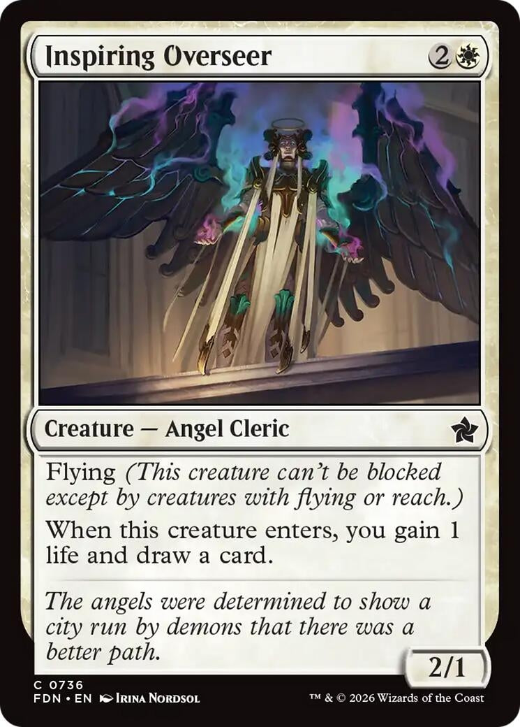 Image for Inspiring Overseer (0736) (736) (Foundations) - Magic: The Gathering