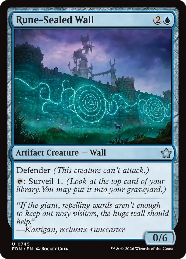 Image for Rune-Sealed Wall (0745) (745) (Foundations) - Magic: The Gathering
