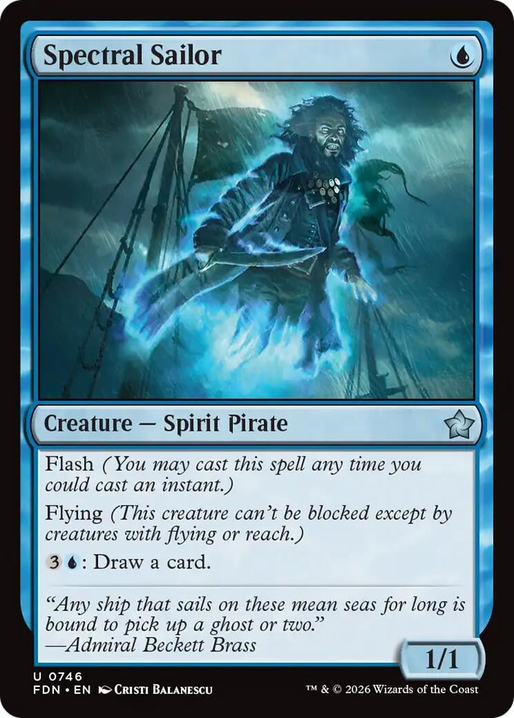 Image for Spectral Sailor (0746) (746) (Foundations) - Magic: The Gathering