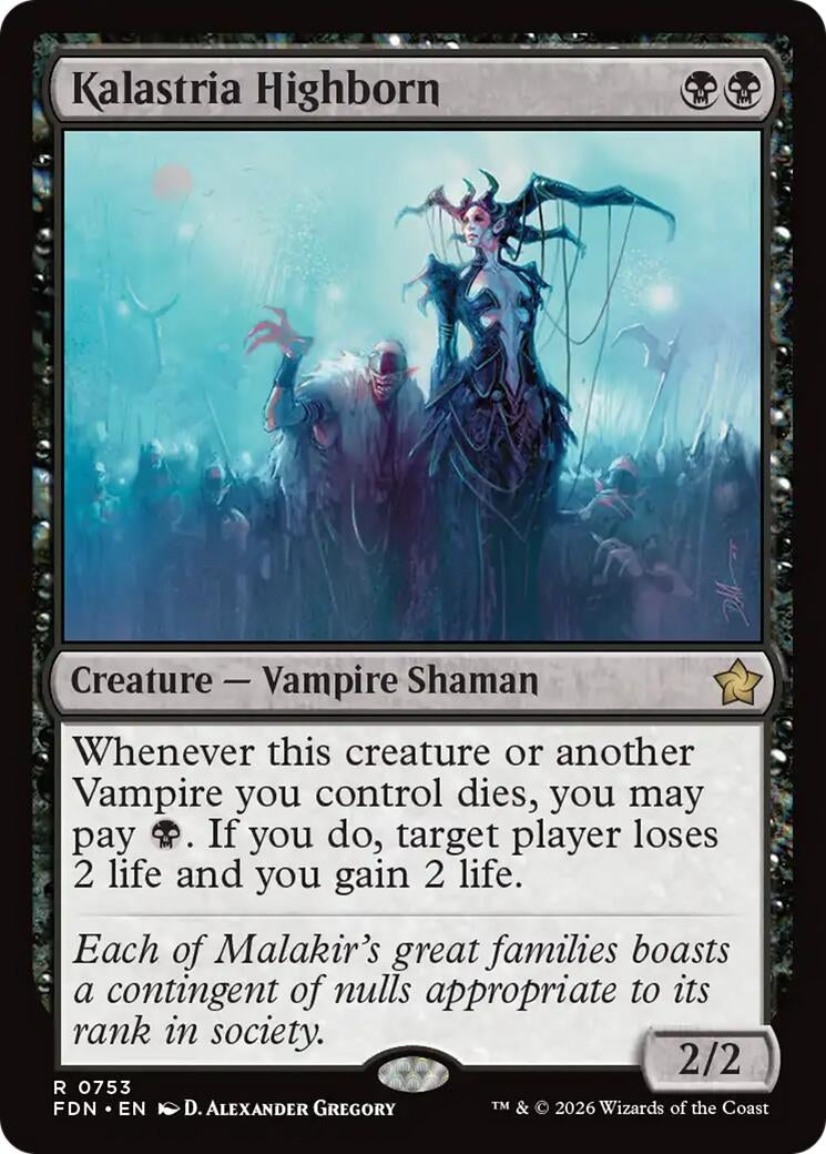 Image for Kalastria Highborn (0753) (753) (Foundations) - Magic: The Gathering