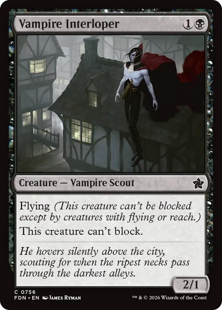 Image for Vampire Interloper (0756) (756) (Foundations) - Magic: The Gathering