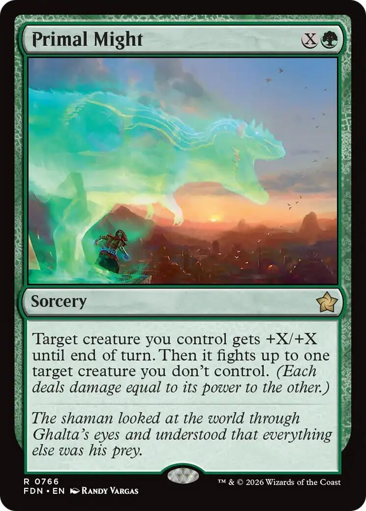 Image for Primal Might (0766) (766) (Foundations) - Magic: The Gathering