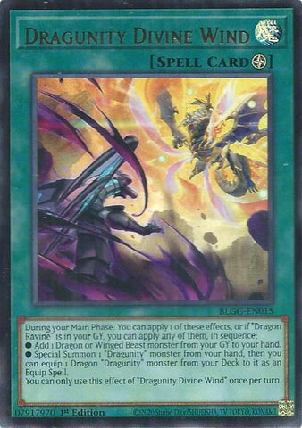 Image for Dragunity Divine Wind (BLGG-EN015) (Battles of Legend: Glorious Gallery) - YuGiOh