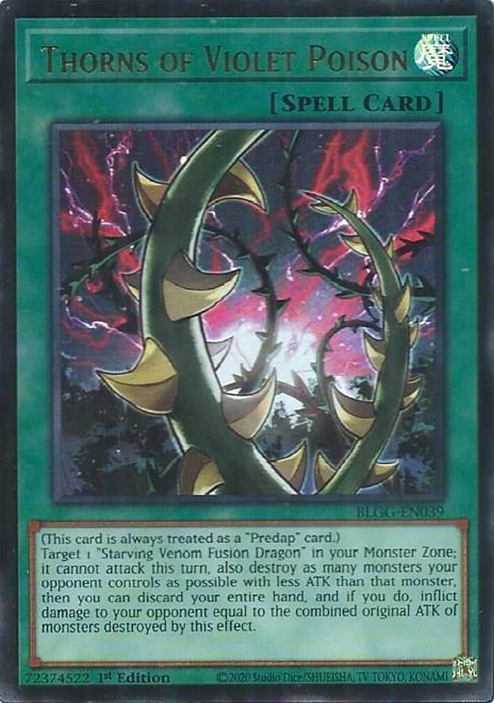 Image for Thorns of Violet Poison (BLGG-EN039) (Battles of Legend: Glorious Gallery) - YuGiOh