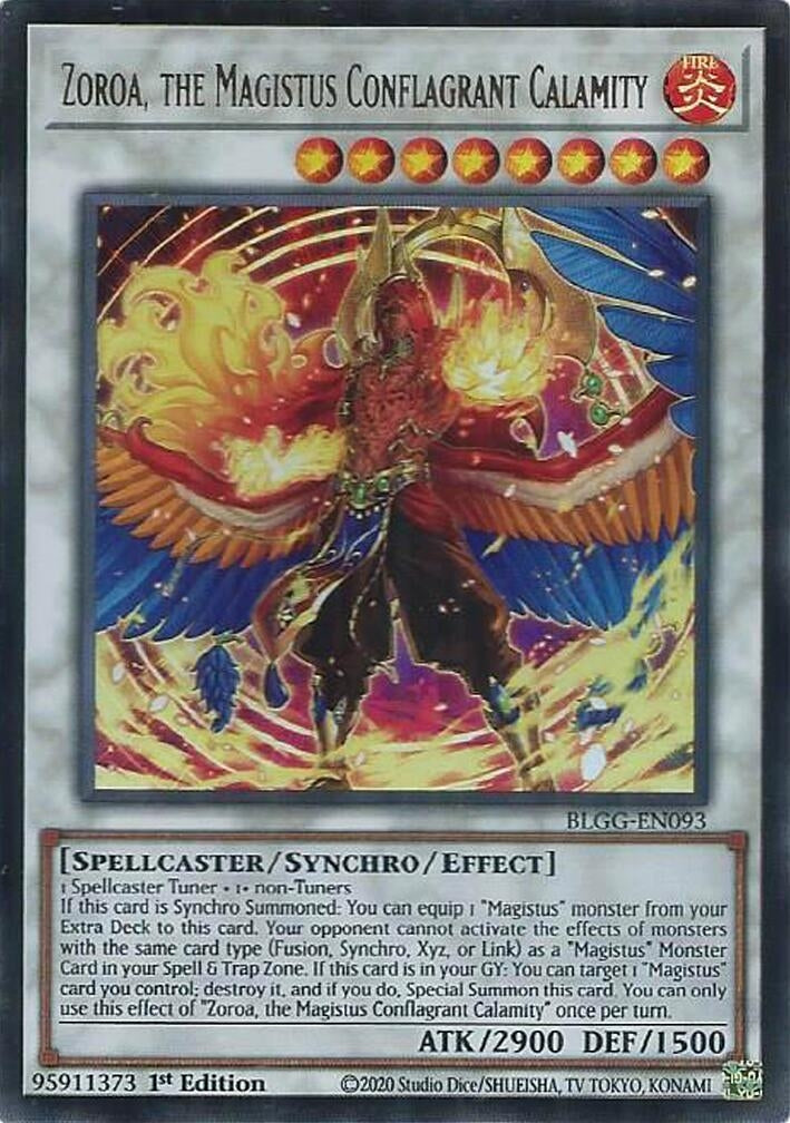 Image for Zoroa, the Magistus Conflagrant Calamity (BLGG-EN093) (Battles of Legend: Glorious Gallery) - YuGiOh
