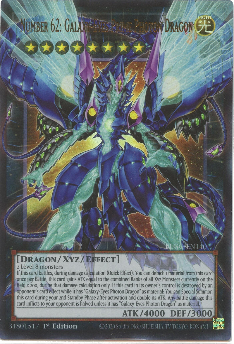 Image for Number 62: Galaxy-Eyes Prime Photon Dragon (BLGG-EN140) (Battles of Legend: Glorious Gallery) - YuGiOh