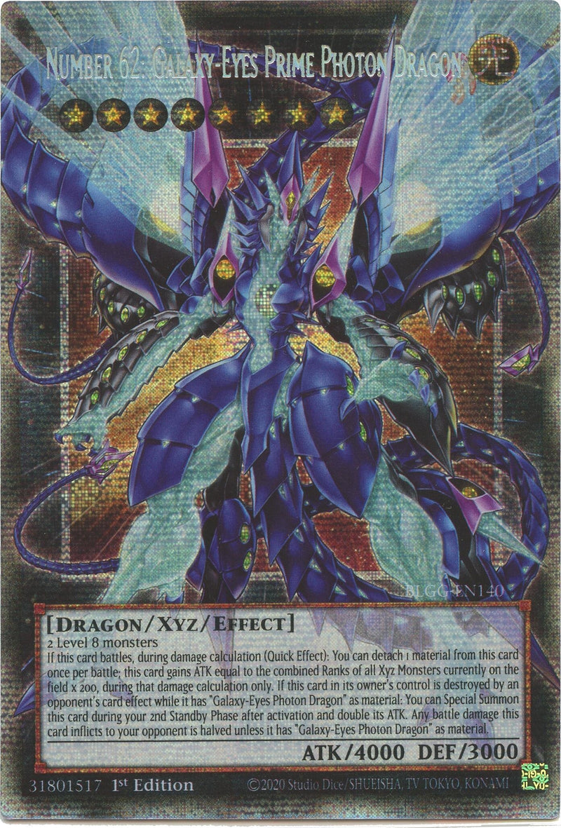 Image for Number 62: Galaxy-Eyes Prime Photon Dragon (Starlight Rare) (BLGG-EN140) (Battles of Legend: Glorious Gallery) - YuGiOh