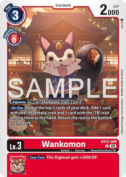 Image for Wankomon (EX12-009 R) (Digital World Shambala) (EX-12) - Digimon Card Game