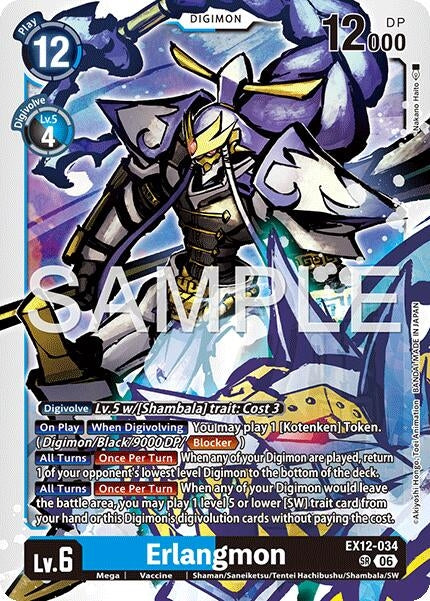 Image for Erlangmon (EX12-034 SR) (Digital World Shambala) (EX-12) - Digimon Card Game