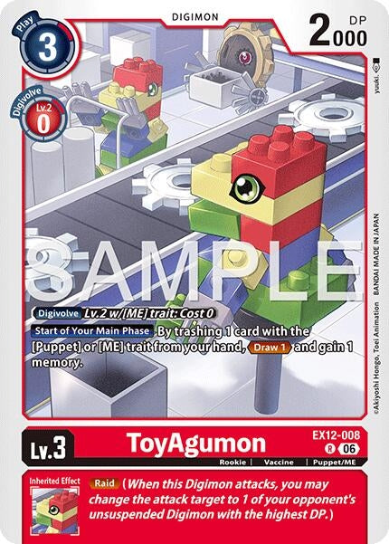 Image for ToyAgumon (EX12-008 R) (Digital World Shambala) (EX-12) - Digimon Card Game