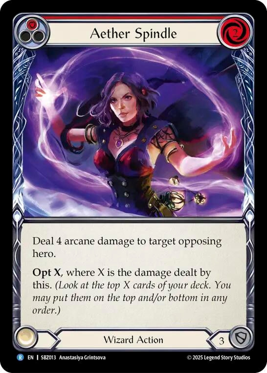 Image for Aether Spindle (Red) (SBZ013) (Silver Age Chapter 3) - Flesh and Blood TCG