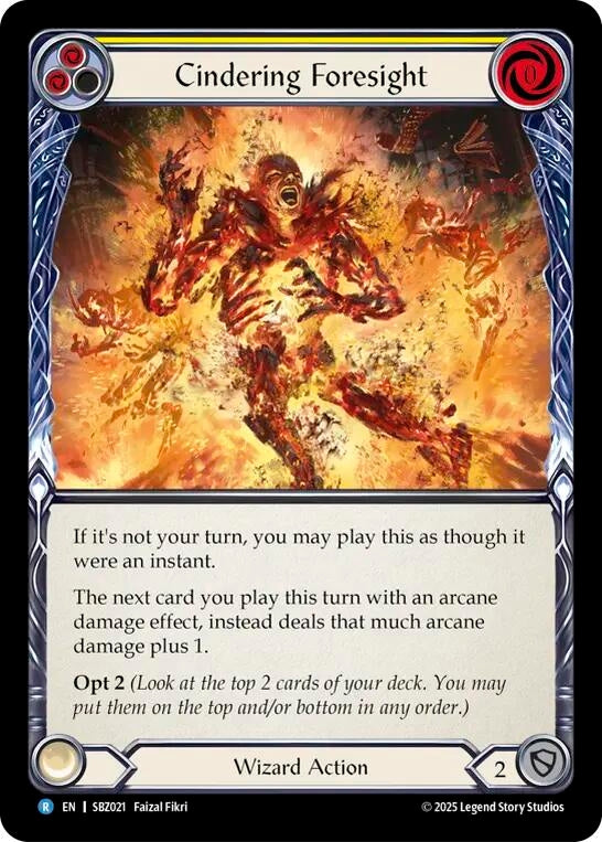 Image for Cindering Foresight (Yellow) (SBZ021) (Silver Age Chapter 3) - Flesh and Blood TCG