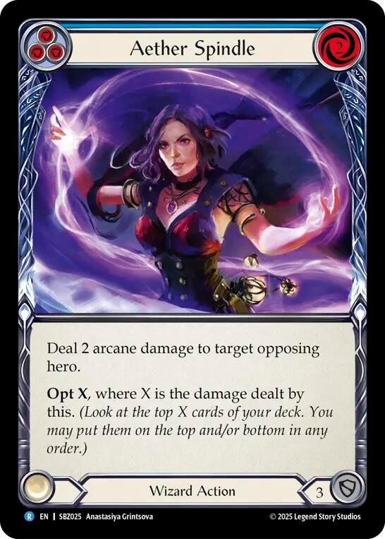 Image for Aether Spindle (Blue) (SBZ025) (Silver Age Chapter 3) - Flesh and Blood TCG