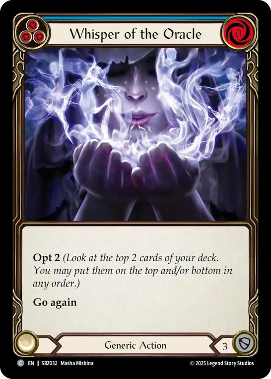 Image for Whisper of the Oracle (Blue) (SBZ032) (Silver Age Chapter 3) - Flesh and Blood TCG