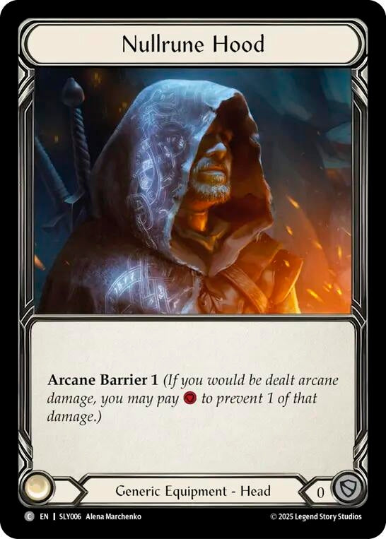 Image for Nullrune Hood (SLY006) (Silver Age Chapter 3) - Flesh and Blood TCG