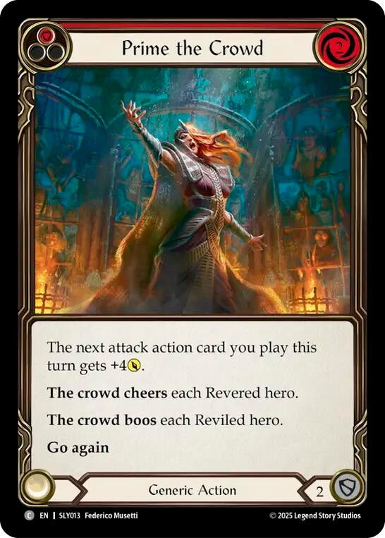Image for Prime the Crowd (Red) (SLY013) (Silver Age Chapter 3) - Flesh and Blood TCG