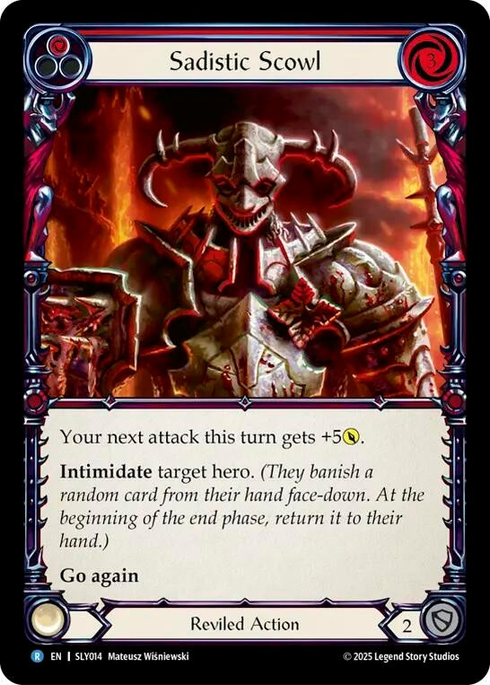 Image for Sadistic Scowl (Red) (SLY014) (Silver Age Chapter 3) - Flesh and Blood TCG