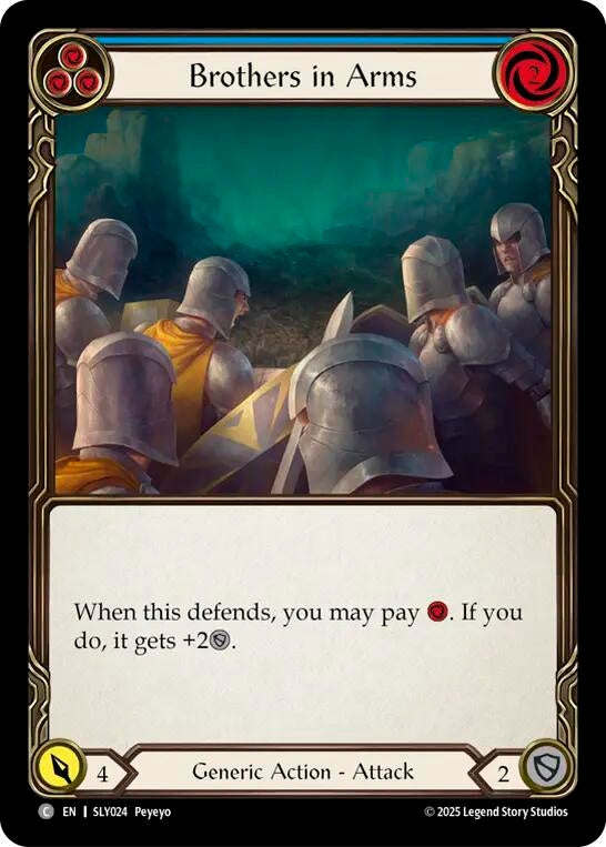 Image for Brothers in Arms (Blue) (SLY024) (Silver Age Chapter 3) - Flesh and Blood TCG