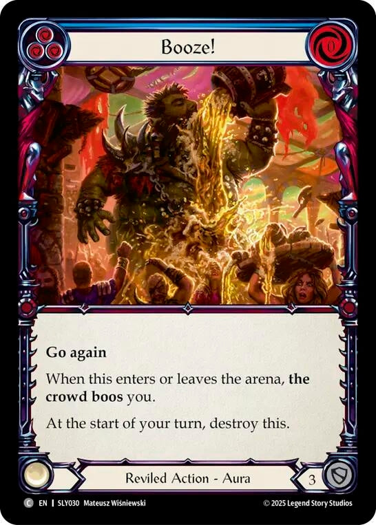 Image for Booze! (Blue) (SLY030) (Silver Age Chapter 3) - Flesh and Blood TCG