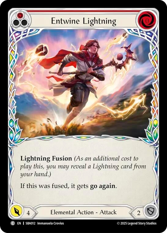 Image for Entwine Lightning (Red) (SBA012) (Silver Age Chapter 3) - Flesh and Blood TCG