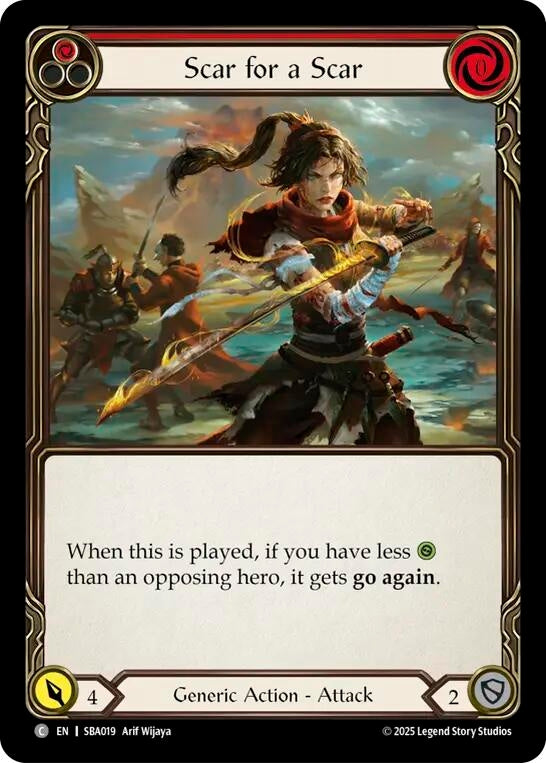 Image for Scar for a Scar (Red) (SBA019) (Silver Age Chapter 3) - Flesh and Blood TCG
