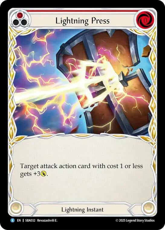 Image for Lightning Press (Red) (SBA032) (Silver Age Chapter 3) - Flesh and Blood TCG