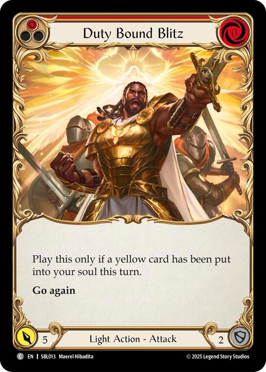 Image for Duty Bound Blitz (Red) (SBL013) (Silver Age Chapter 3) - Flesh and Blood TCG