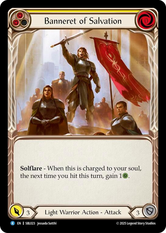 Image for Banneret of Salvation (Yellow) (SBL023) (Silver Age Chapter 3) - Flesh and Blood TCG