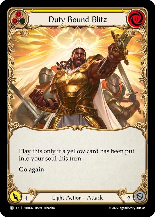 Image for Duty Bound Blitz (Yellow) (SBL026) (Silver Age Chapter 3) - Flesh and Blood TCG
