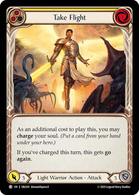 Image for Take Flight (Yellow) (SBL029) (Silver Age Chapter 3) - Flesh and Blood TCG