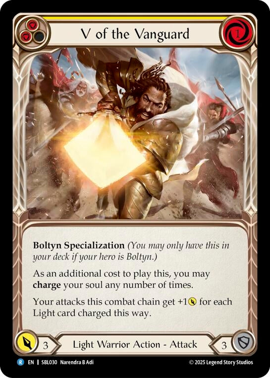 Image for V of the Vanguard (Yellow) (SBL030) (Silver Age Chapter 3) - Flesh and Blood TCG