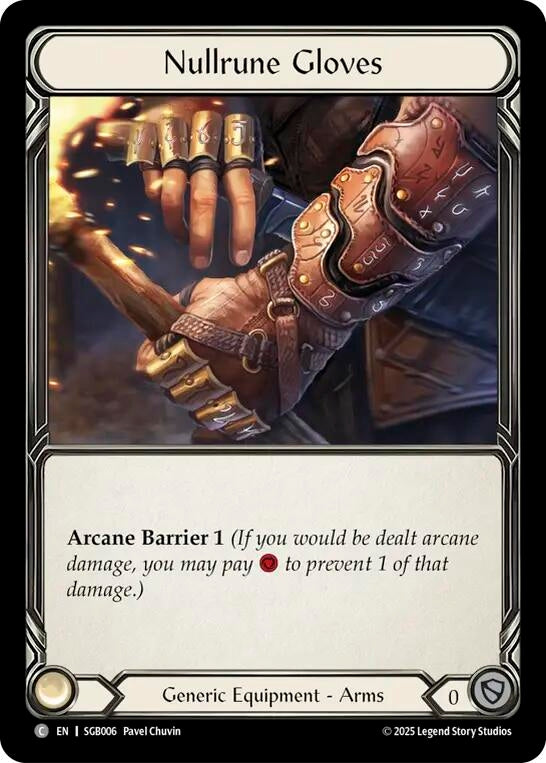 Image for Nullrune Gloves (SGB006) (Silver Age Chapter 3) - Flesh and Blood TCG