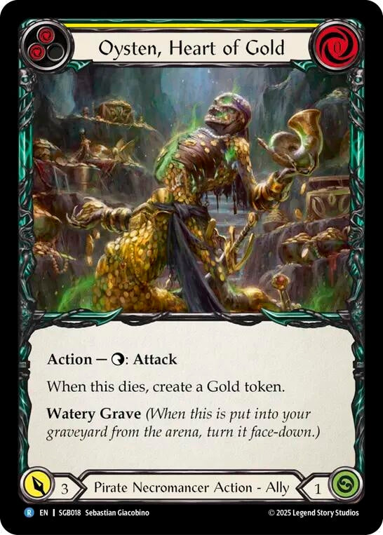 Image for Oysten, Heart of Gold (Yellow) (SGB018) (Silver Age Chapter 3) - Flesh and Blood TCG