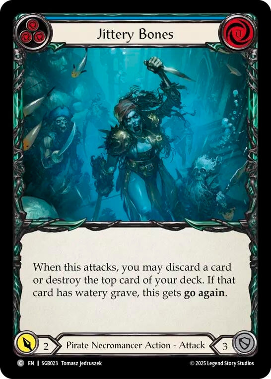 Image for Jittery Bones (Blue) (SGB023) (Silver Age Chapter 3) - Flesh and Blood TCG