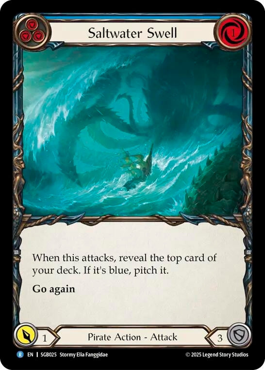 Image for Saltwater Swell (Blue) (SGB025) (Silver Age Chapter 3) - Flesh and Blood TCG