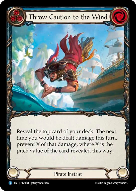Image for Throw Caution to the Wind (Blue) (SGB034) (Silver Age Chapter 3) - Flesh and Blood TCG
