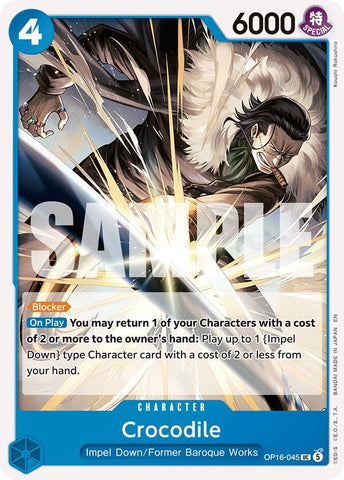 Image for Crocodile (OP16-045) (The Time of Battle) - One Piece Card Game