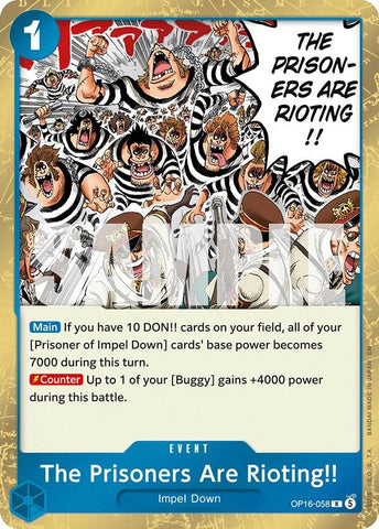 Image for The Prisoners Are Rioting!! (OP16-058) (The Time of Battle) - One Piece Card Game