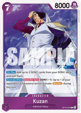 Image for Kuzan (OP16-063) (The Time of Battle) - One Piece Card Game