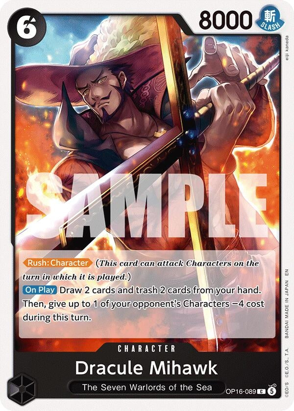 Image for Dracule Mihawk (OP16-089) (The Time of Battle) - One Piece Card Game