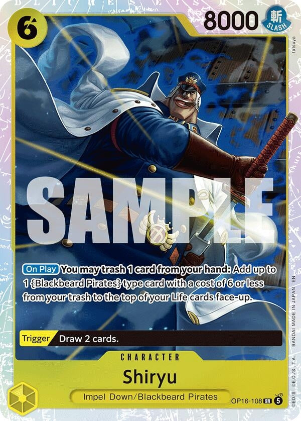Image for Shiryu (OP16-108) (The Time of Battle) - One Piece Card Game